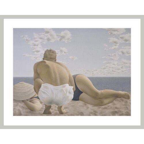 Couple on Beach by Alex Colville Framed Print