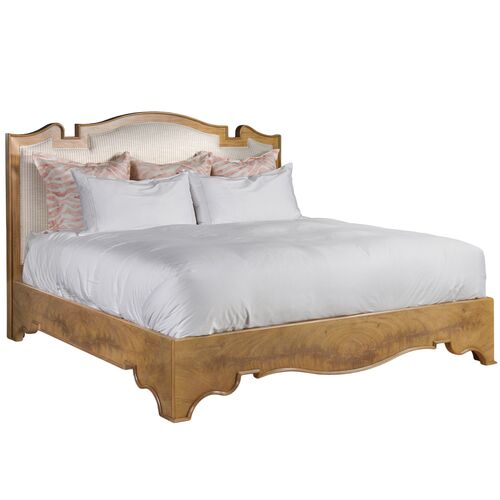 Barbizon Upholstered Bed, Almond/Ivory