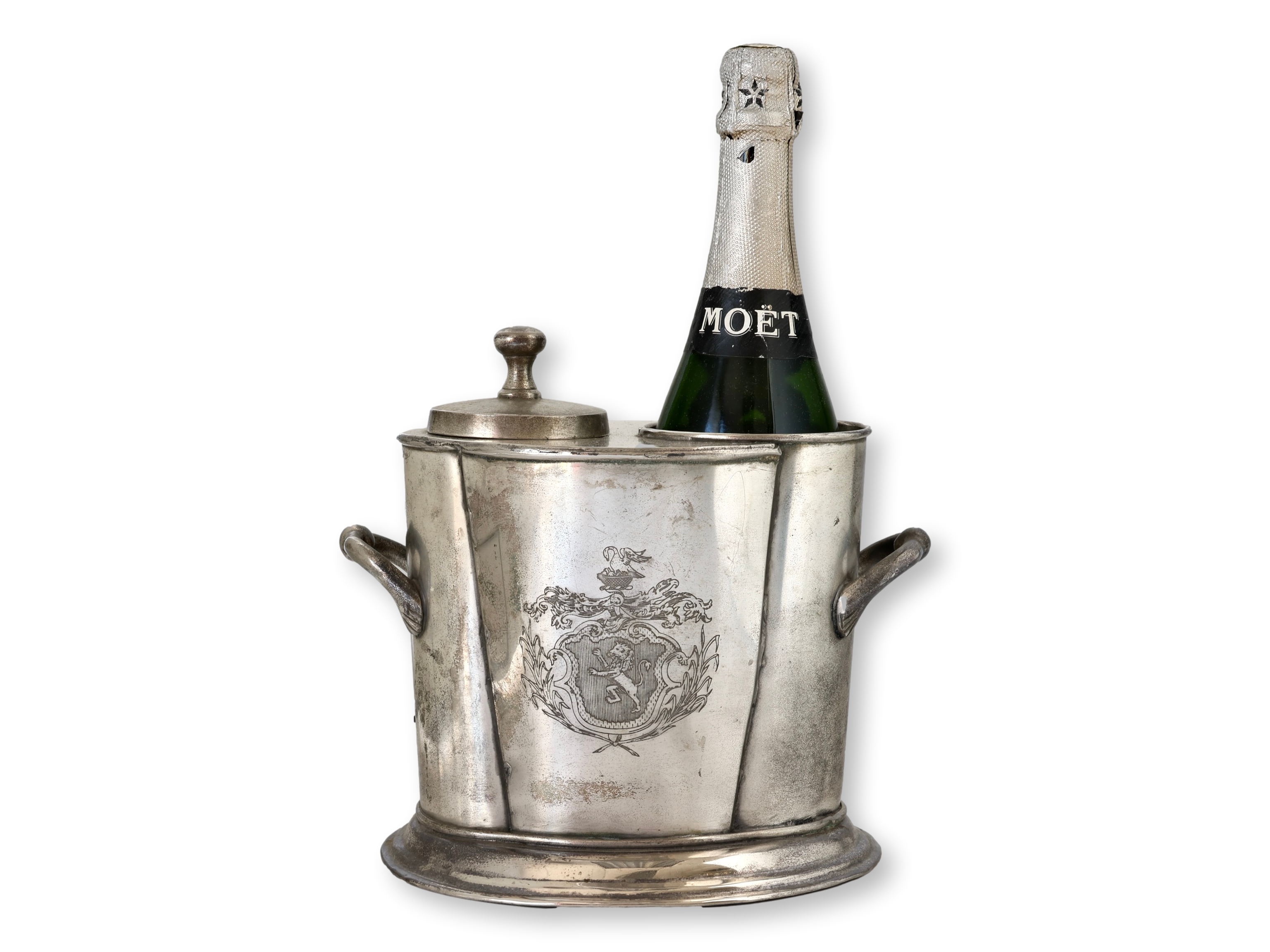 Antique Champagne Cooler w/ Coat of Arms~P77717154