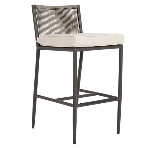 Eleandra Outdoor Aluminum/Rope Barstool