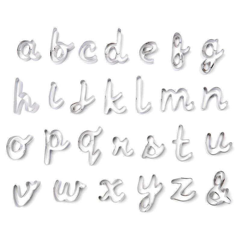 Meri Meri - Alphabet Cookie Cutters, Silver | One Kings Lane