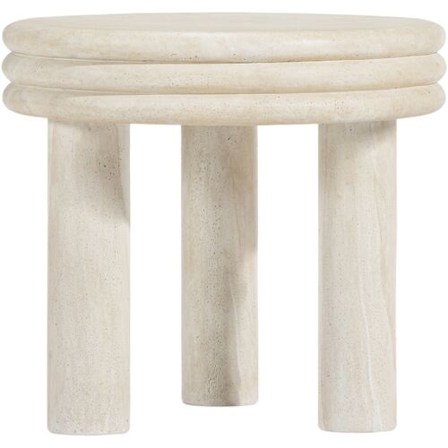 Roma End Table, Light Travertine Roma End Table, Light Travertine