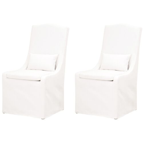 S/2 Adele Dining Chairs, Pearl Performance~P77656706