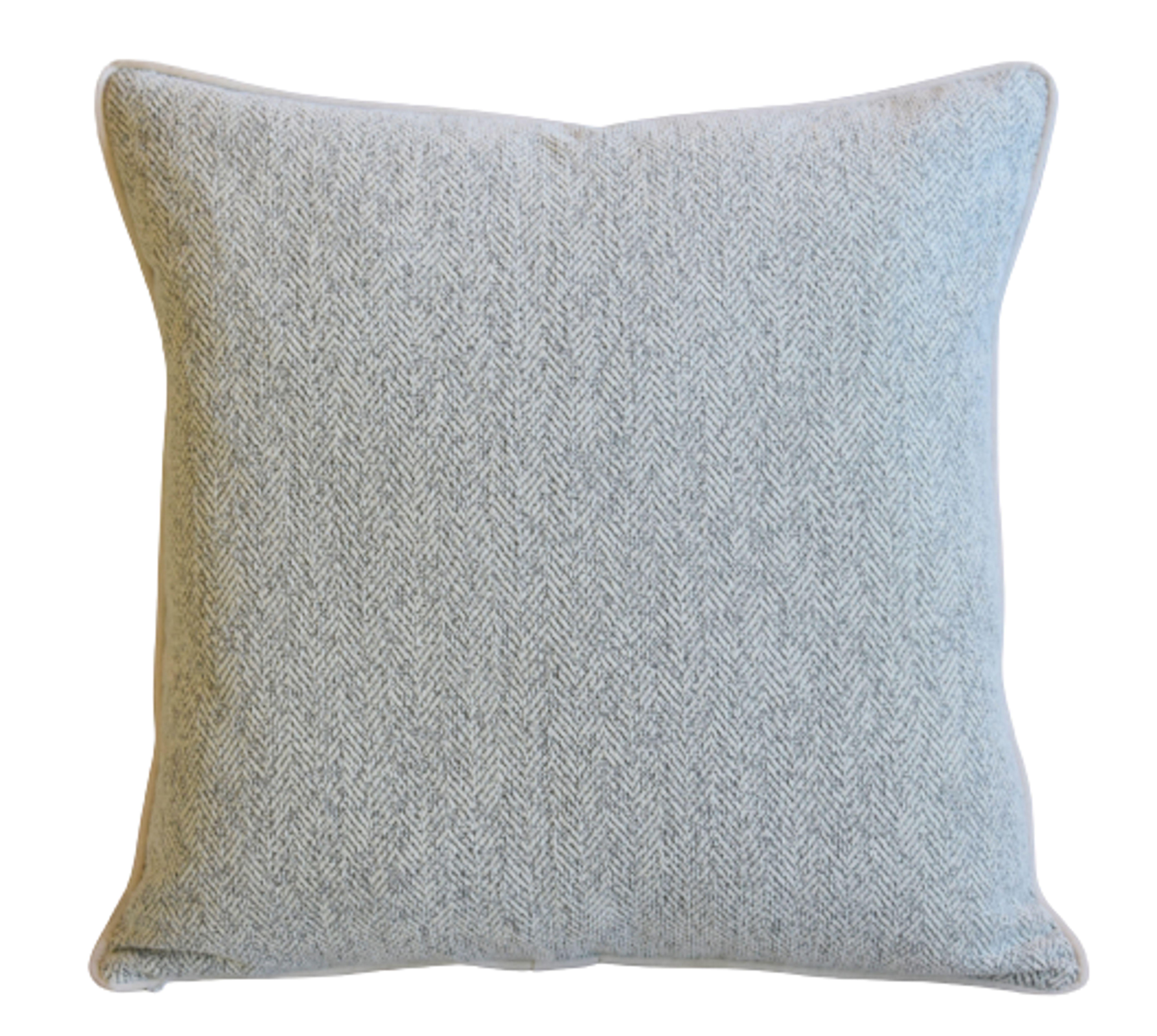 Designer Salt/Pepper Herringbone Pillow~P77688591