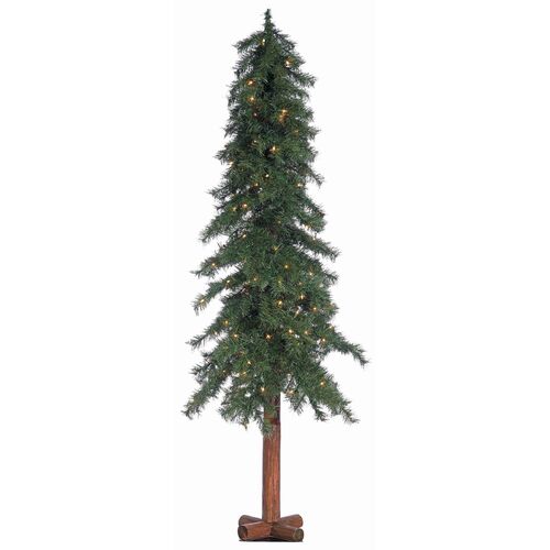 6' Alpine Tree With 200 Clear Lights