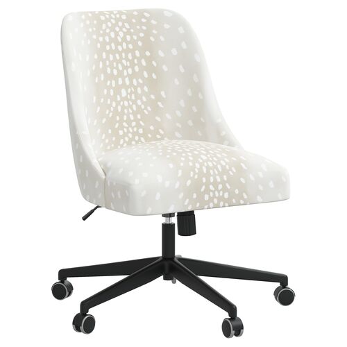 Celeste Fawn Stripe Desk Chair, Beige~P77632985