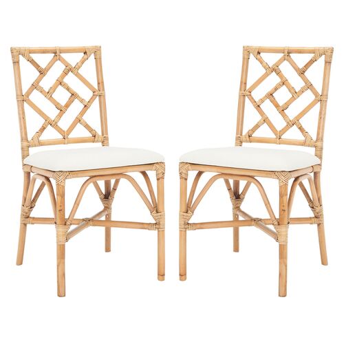 S/2 Georgina Accent Chairs with Cushion