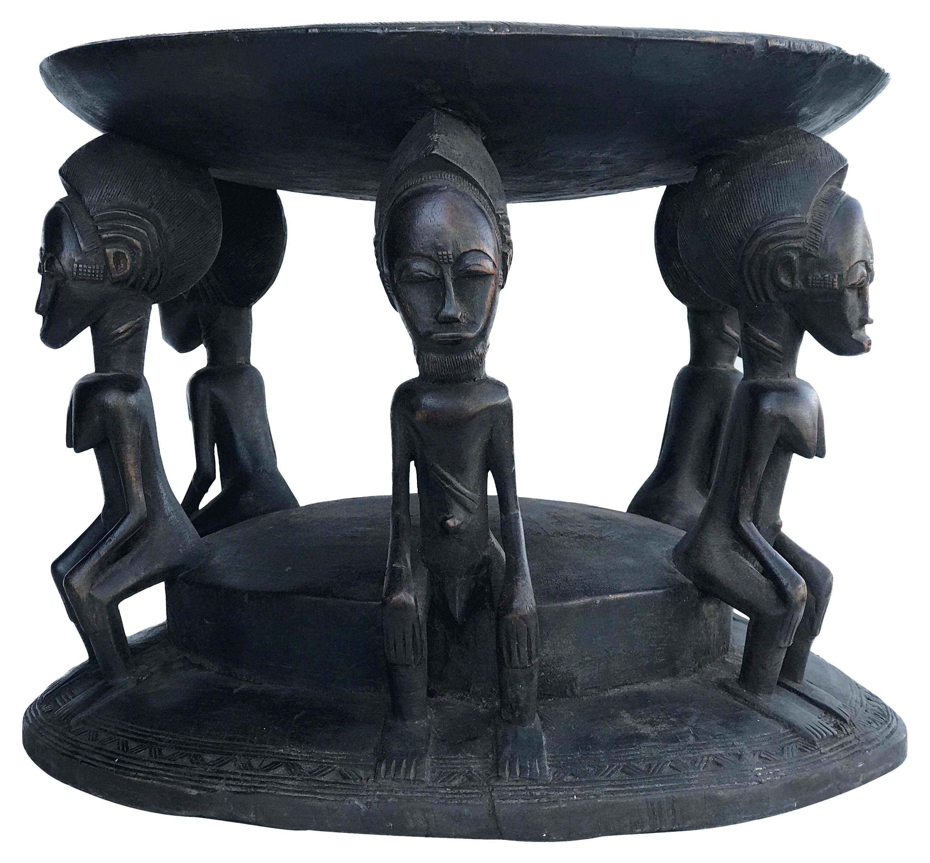 Tanzanian Makonde Figural Stool/Table~P77558865
