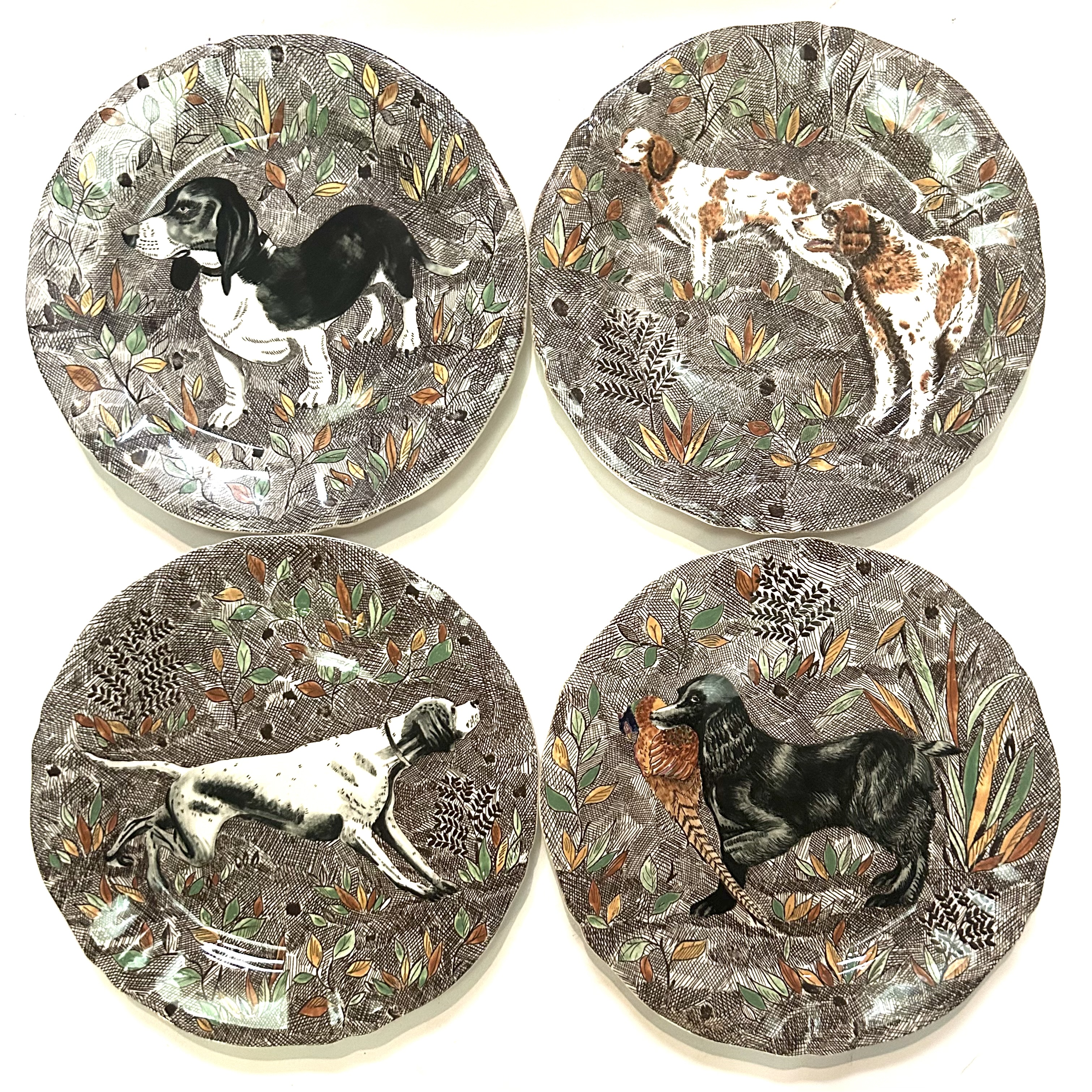 Gien Rambouillet French Dog Plates S/4~P77747350