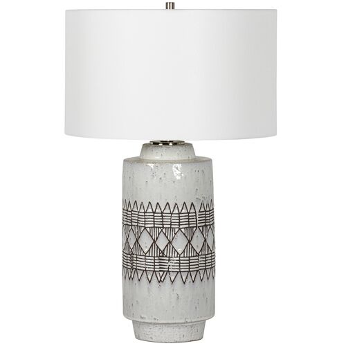 Zuri Ceramic Table Lamp, White