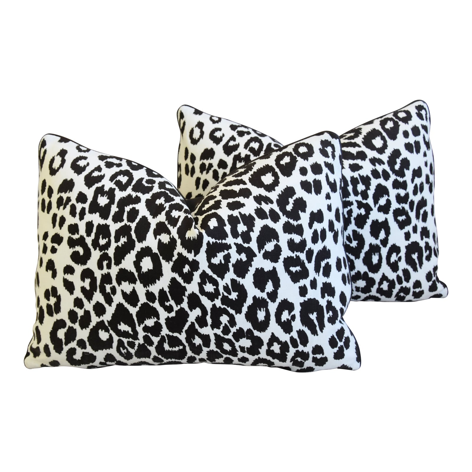 Schumacher Leopard & Leather Pillows, Pr~P77645240