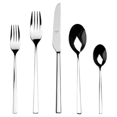 5-Pc Atena Place Setting, Chrome~P62751285