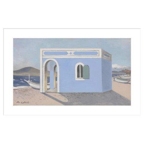 Blue House on the Shore by Paul Nash Framed Print