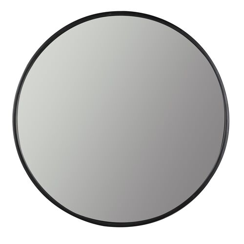 Luna Round Wall Mirror, Black~P77493876