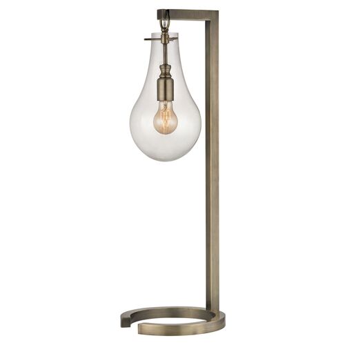 Metal Table Lamp, Antiqued Brass~P77105603