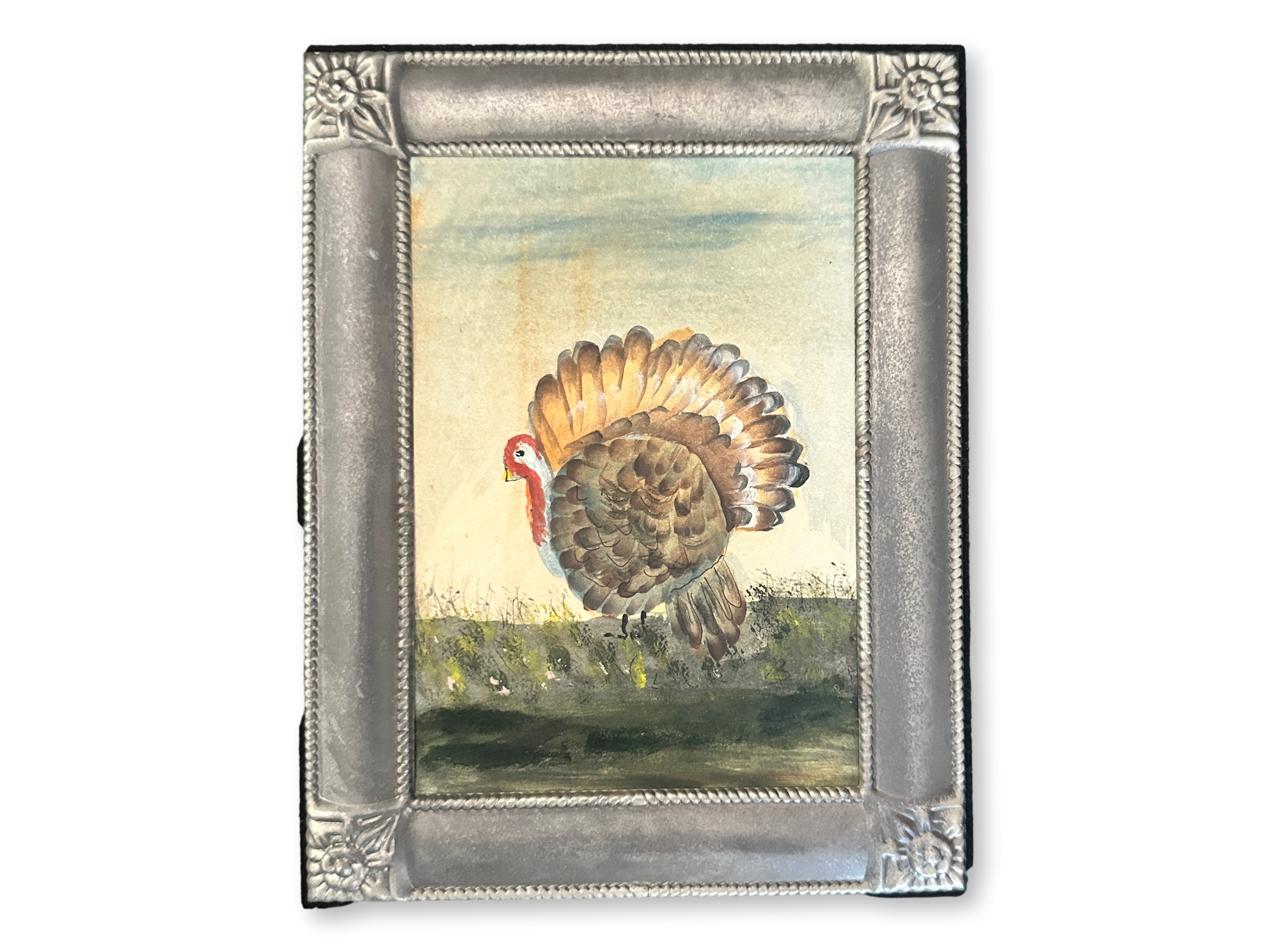 Folk Art Turkey Watercolor~P77718967