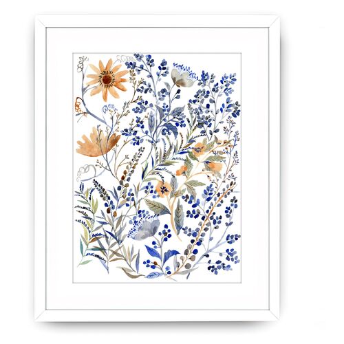 Vikki Chu, Watercolor Blue Flowers~P77570003