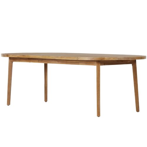 Henry 98" Outdoor Dining Table, Natural Acacia