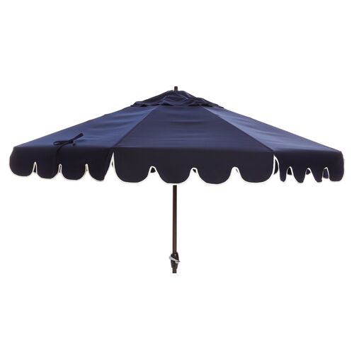 Phoebe Scallop-Edge Patio Umbrella, Navy~P77326353
