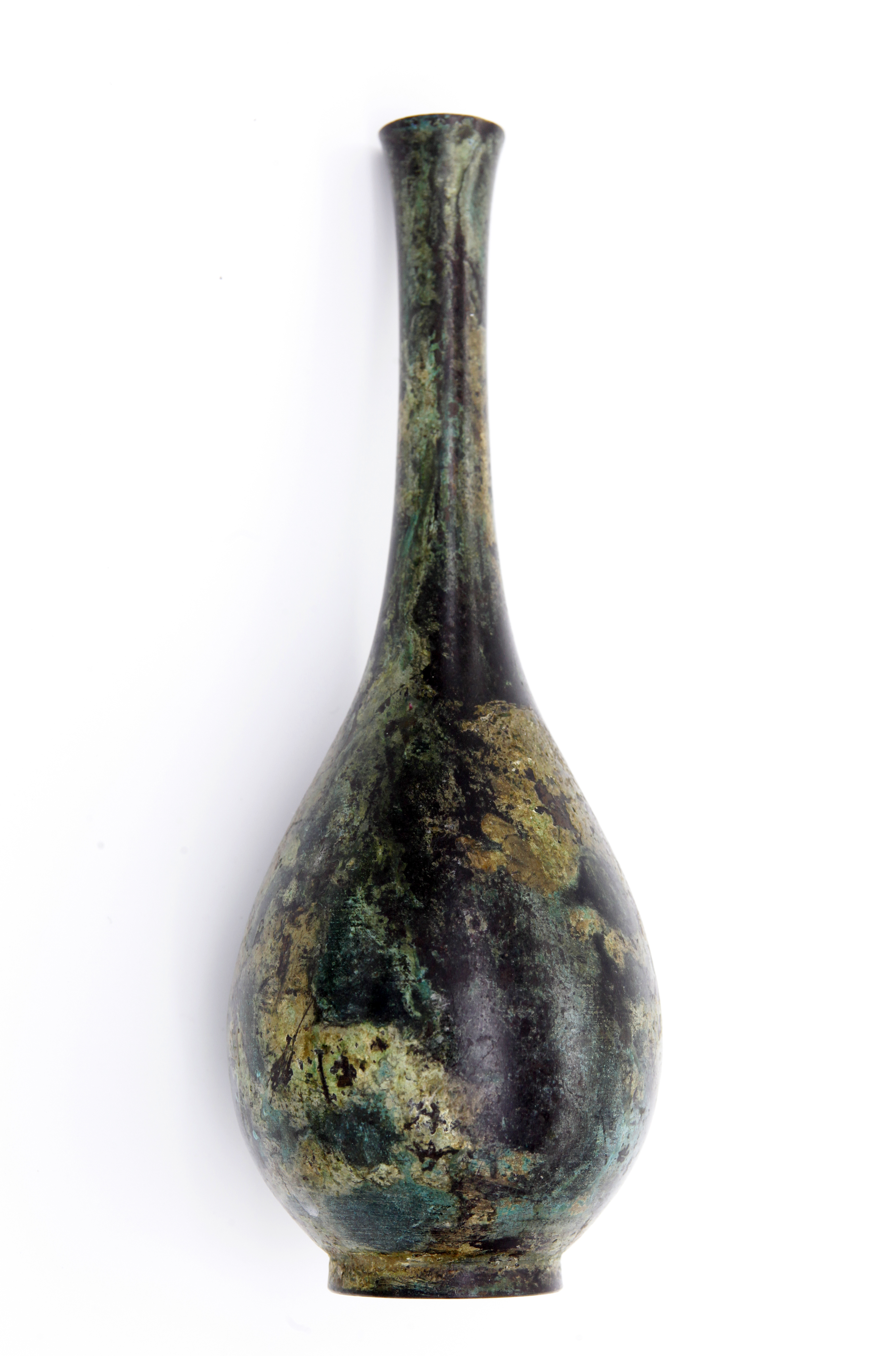 Miniature Aged Bronze Asian Bud Vase~P77603975