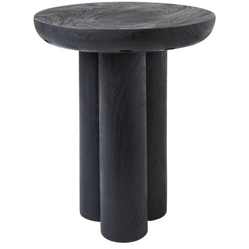 Quinto Mango Wood Side Table, Black