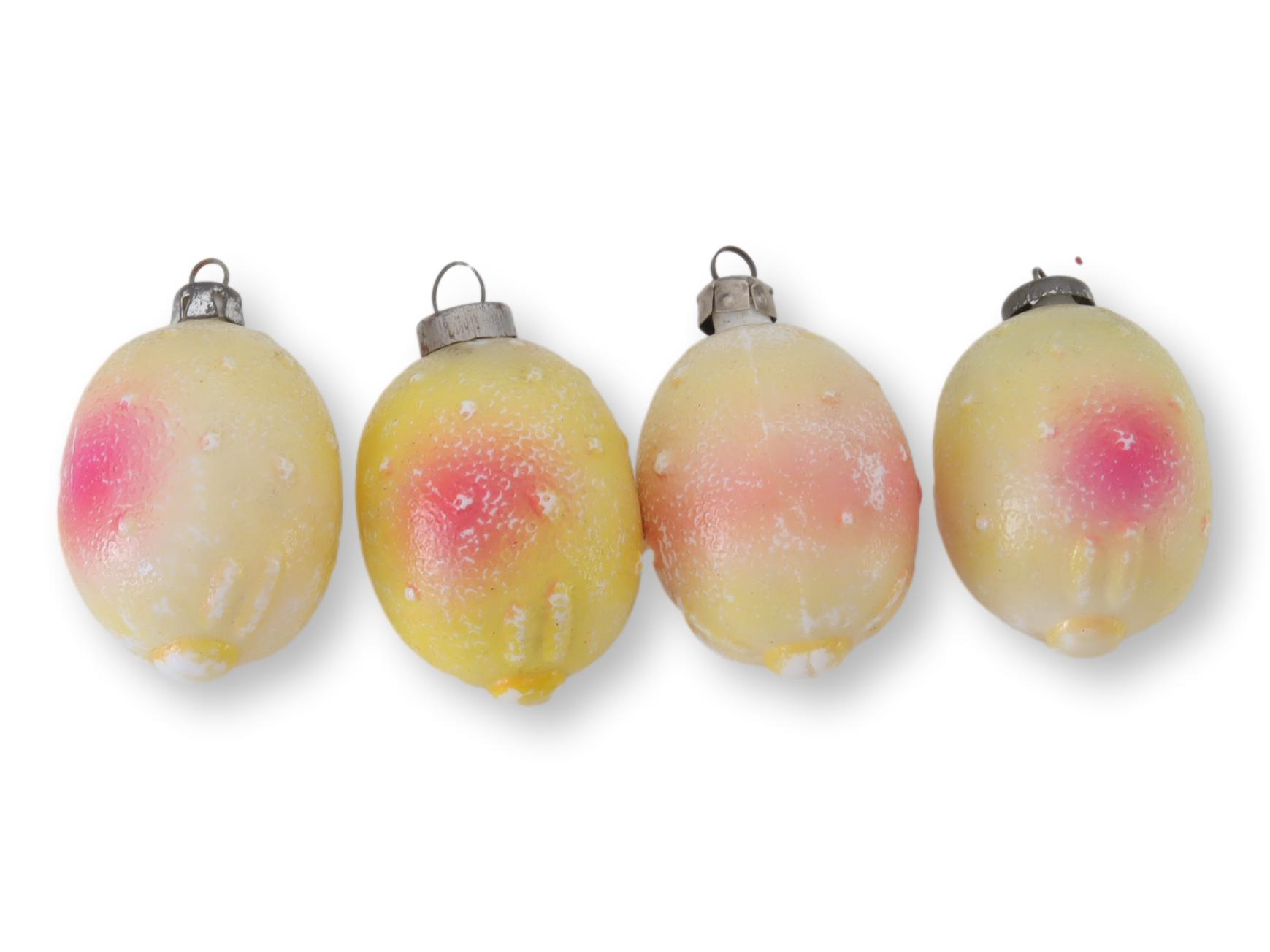 Milk Glass "Fruit" Ornaments, S/4~P77680019