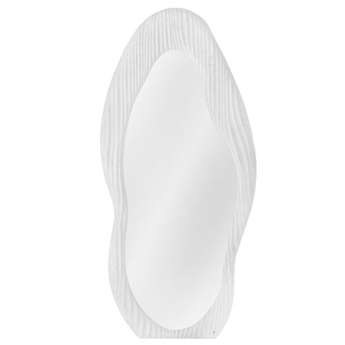 Alice Abstract Wall Mirror, Matte White Alice Abstract Wall Mirror, Matte White