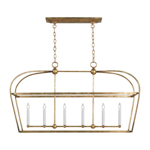 Stonington Linear Lantern, Antique Gild