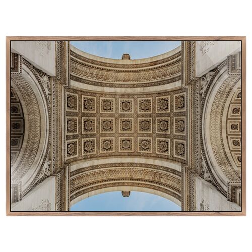 48" x 72" Arc De Triumphe Photograph by Guy Sargent, Rustic Walnut Floater Frame 48" x 72" Arc De Triumphe Photograph by Guy Sargent, Rustic Walnut Floater Frame