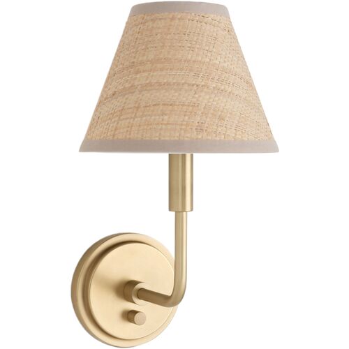 Polly Rattan Shade Single Wall Sconce