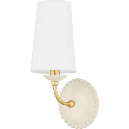 Jagger Wall Sconce, Antique Ivory/Aged Brass~P111126442