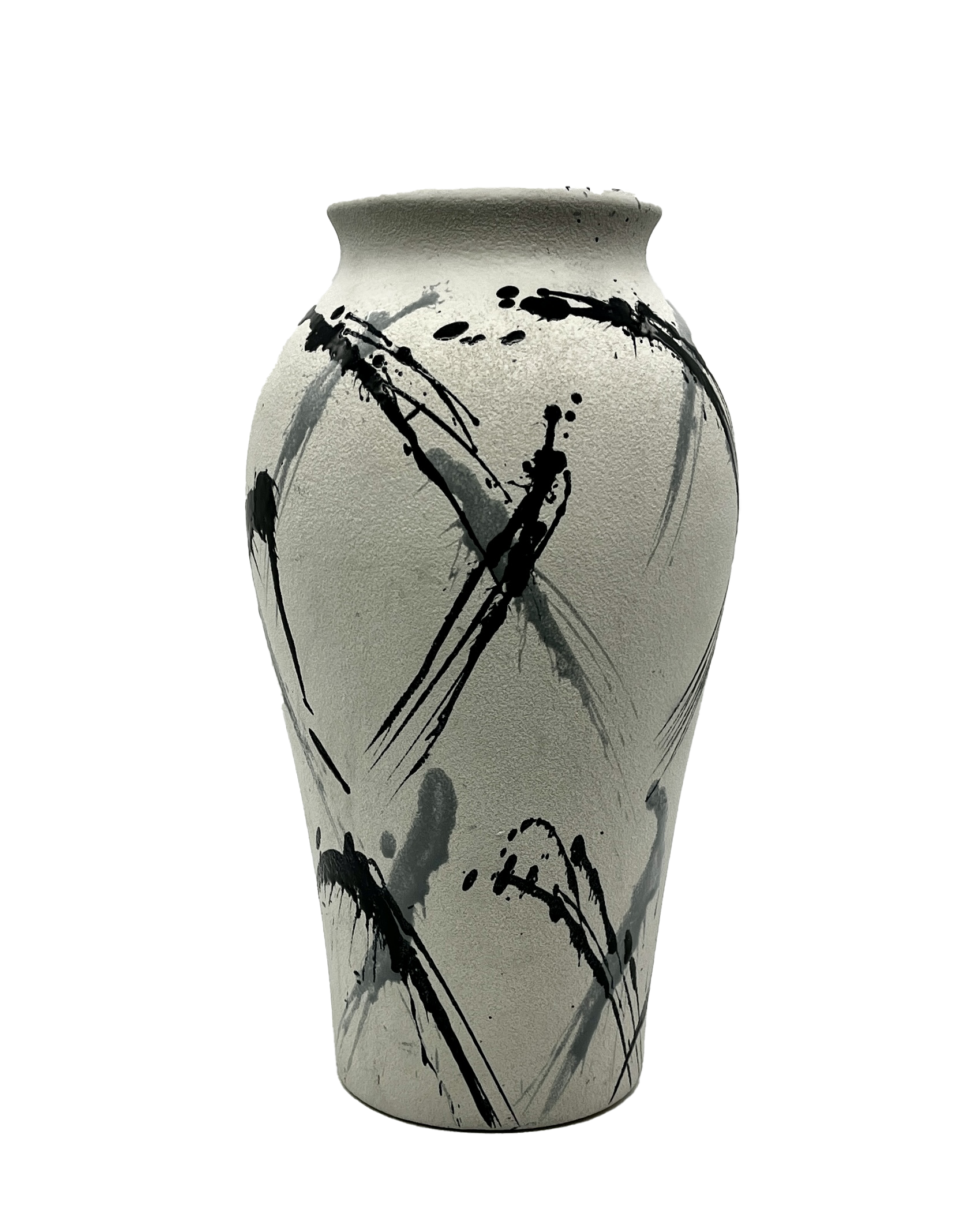 1980s Textured Splatter Paint Vase~P77645785