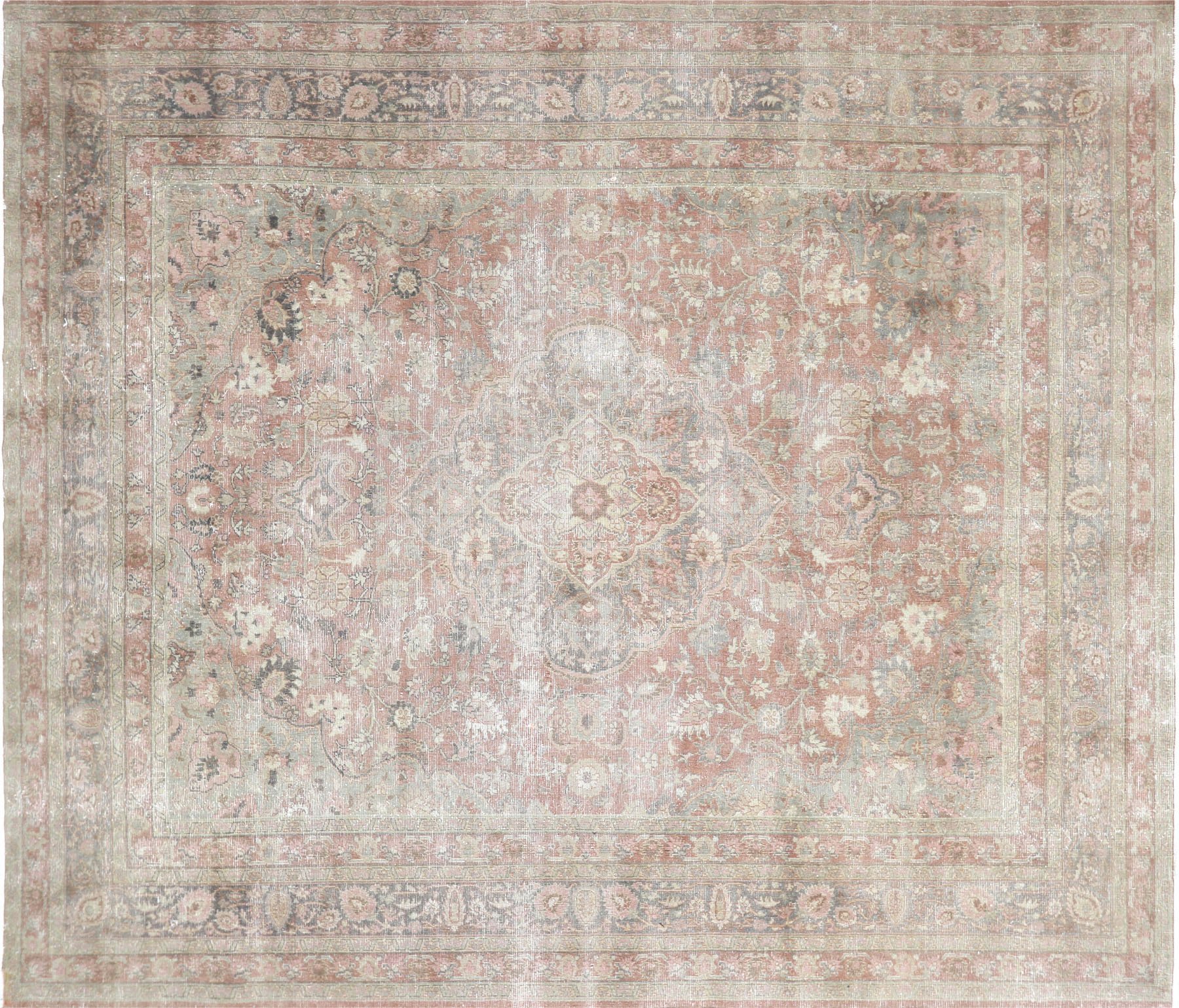 1940s Turkish Oushak Carpet, 10'1"x11'8"~P77600546