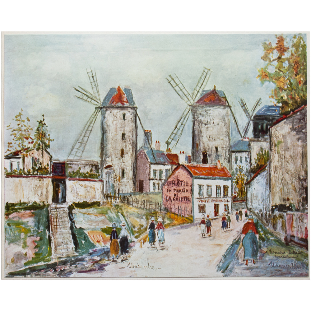 M. Utrillo, Windmills of Montmartre~P77591323