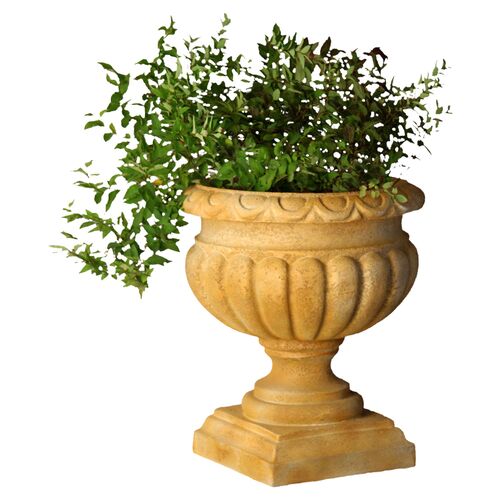 21" Fluted Urn, Brown~P76449768