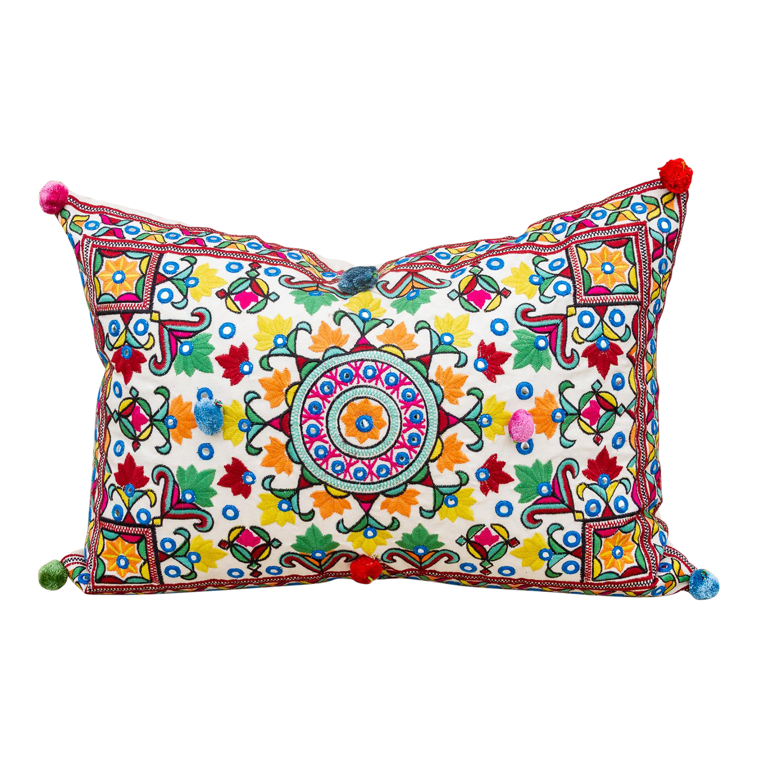 Bohemian Colorful Throw Pillow~P77648407