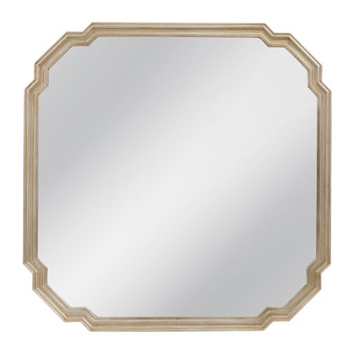 Zion Wall Mirror, Antique Silver Leaf