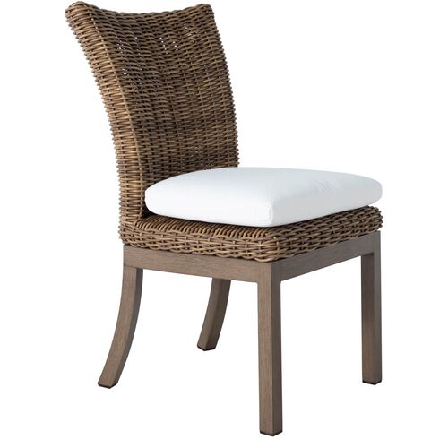 Montecito Outdoor Wicker Dining Side Chair with Cushion