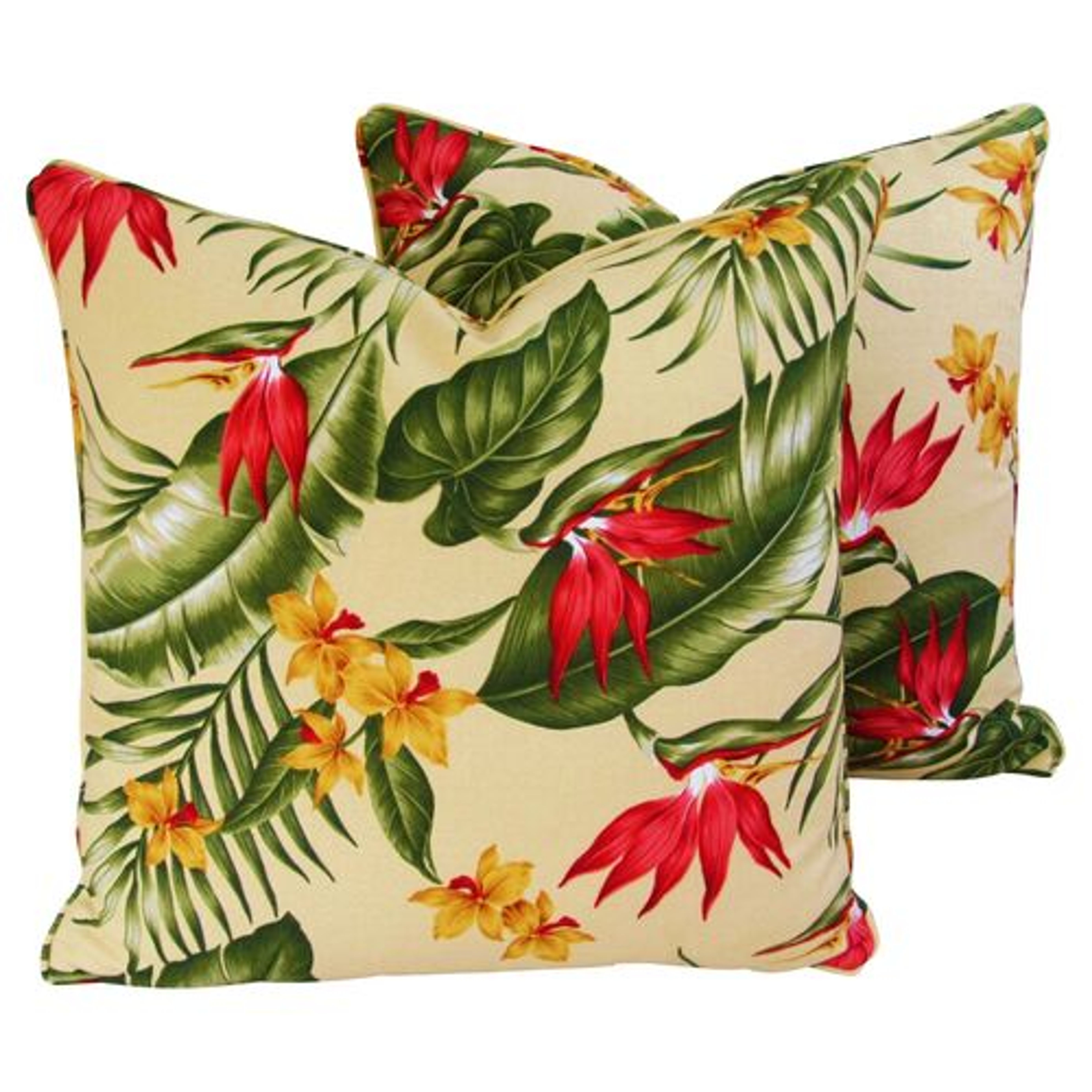 Colorful Floral Botanical Pillows, Pair~P77645345