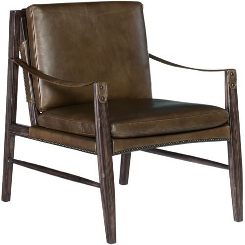 Sabi Sands Leather Sling Chair, Dark Brown