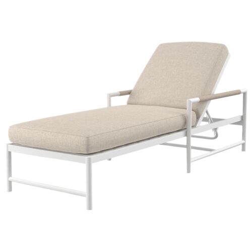 Riyana Outdoor Aluminum/Rope Chaise