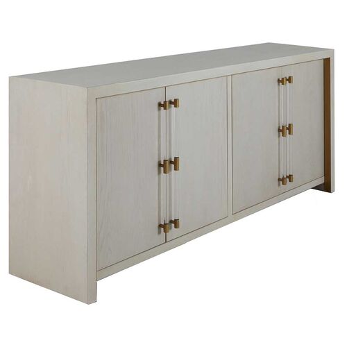 Winford Cerused Cabinet, White/Gold~P111111691
