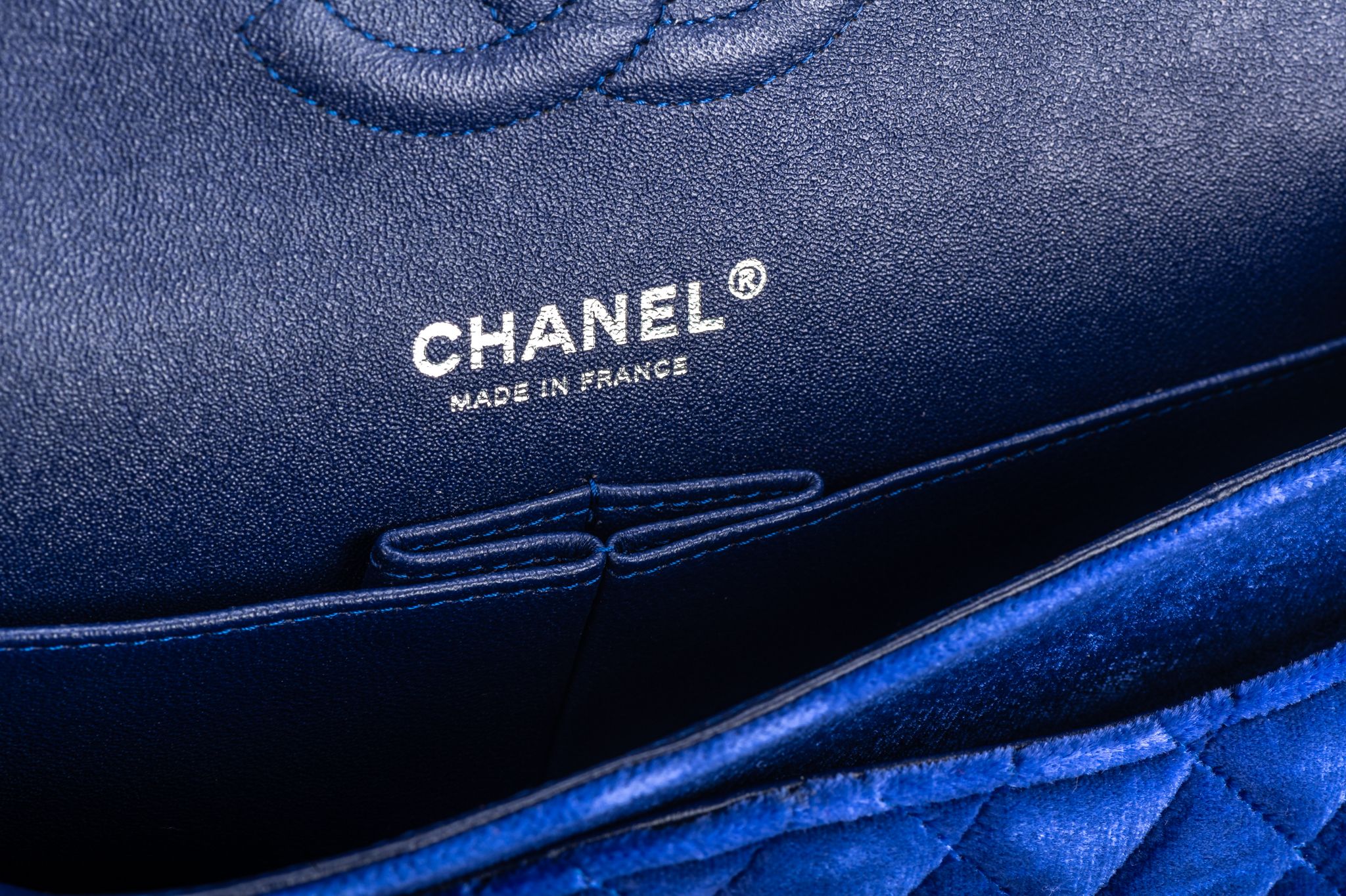 Vintage navy blue Chanel bag