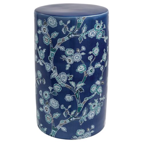Temple Garden Stool, Blue