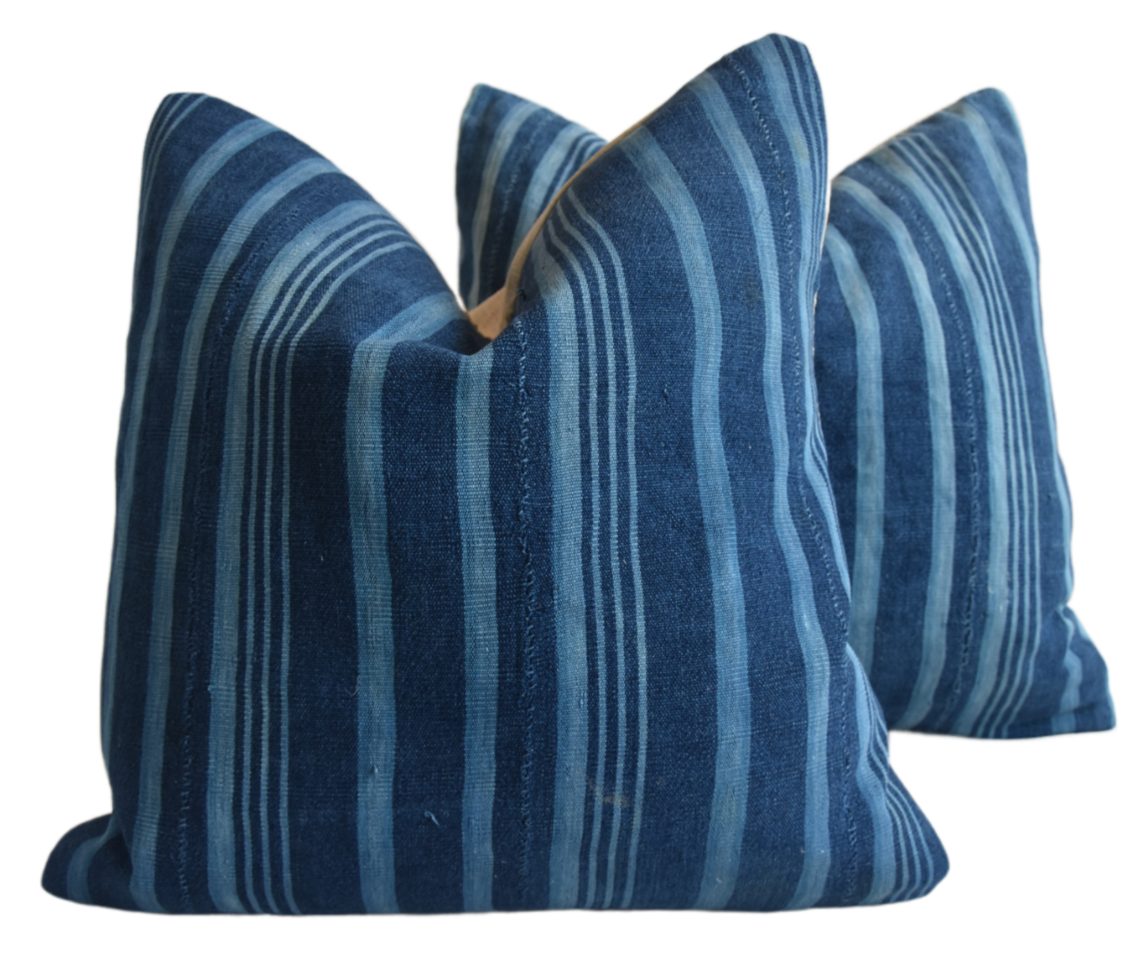 Blue Nautical Stripe Textile Pillow, S/2~P77664111