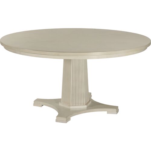 Hilton Round Pedestal Dining Table, Whitewash~P111119989