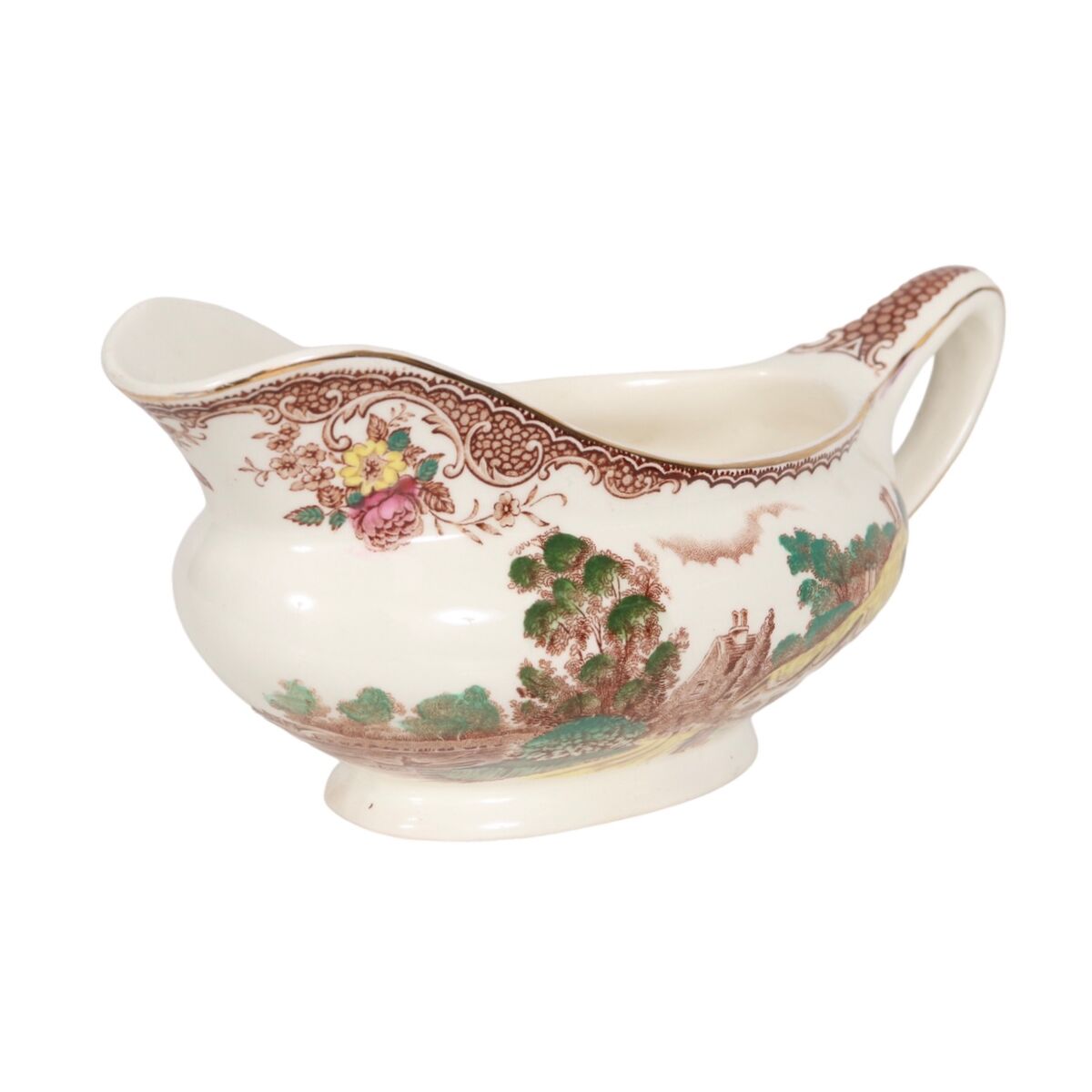 Vintage Transferware Gravy Boat