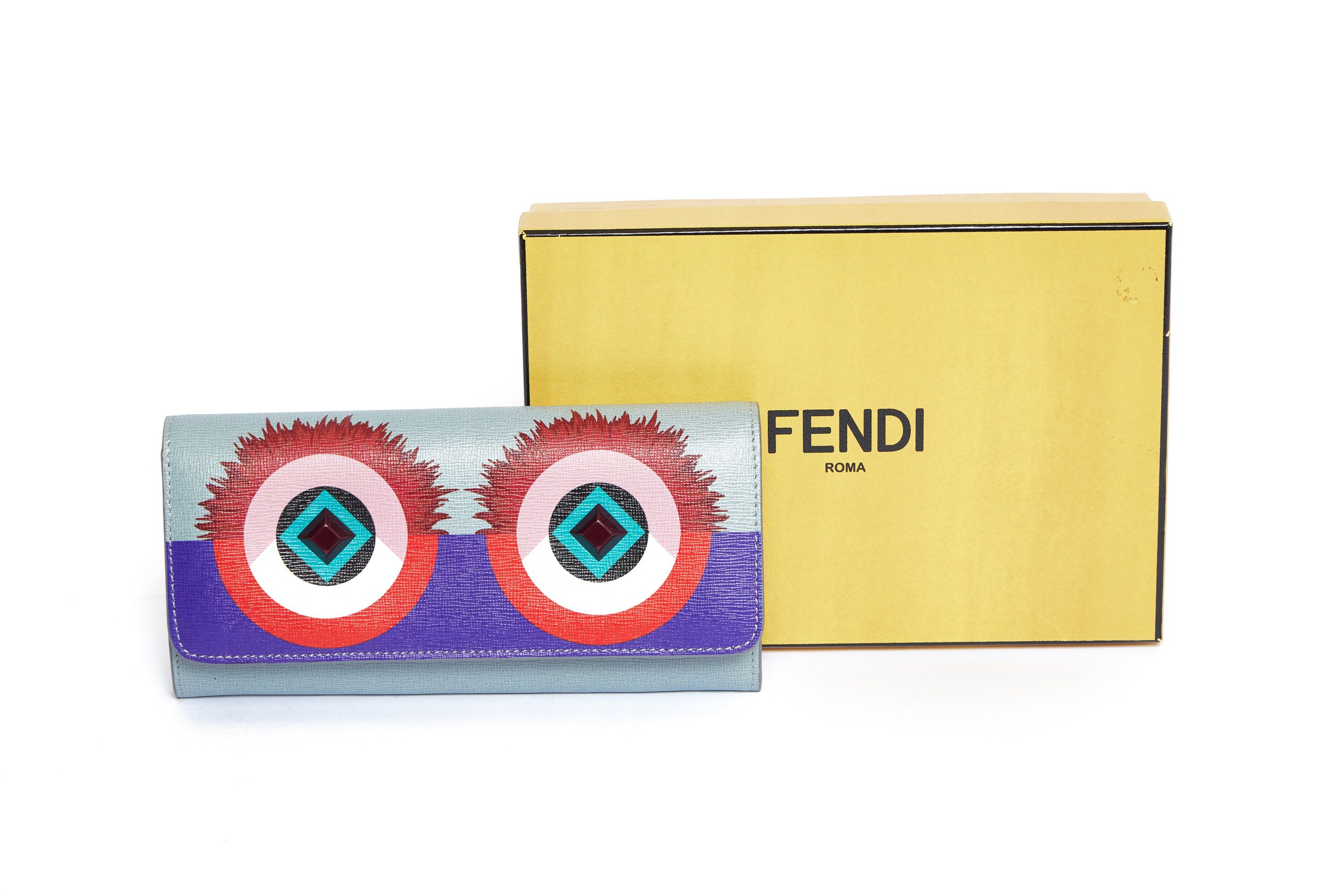 Fendi Crystal Eye Monster Wallet~P77643949
