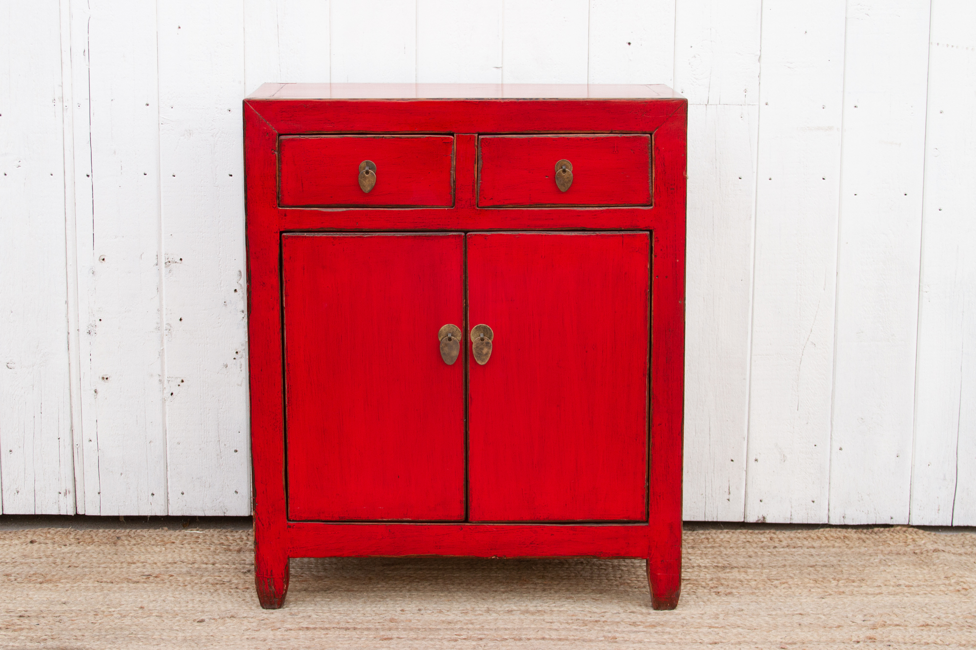Asian Red Lacquered Buffet Cabinet~P77687608