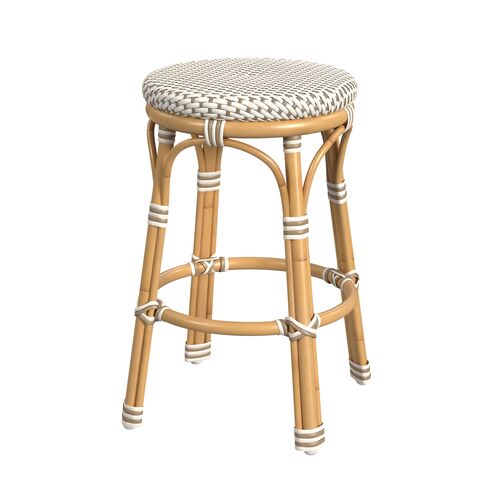 Kye 24" Outdoor Rattan Backless Counter Stool